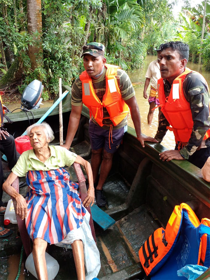 Sri Lanka's Armed forces launched regular disaster relief operations