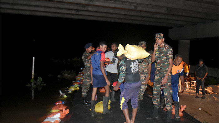 Sri Lanka's Armed forces launched regular disaster relief operations
