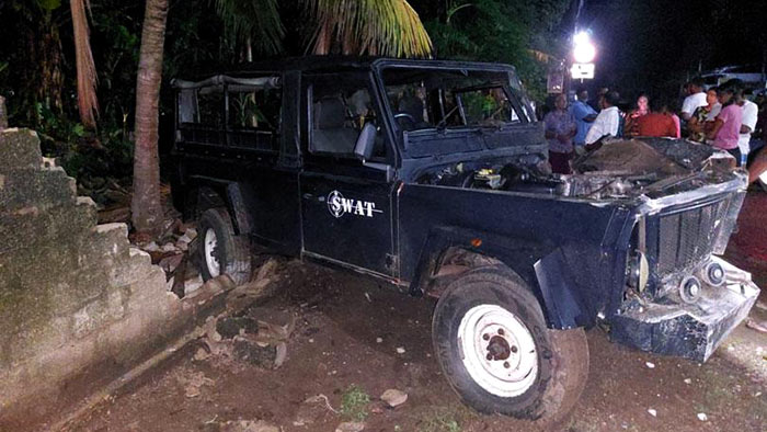 Two STF personnel killed, five others injured in crash in Vavuniya Sri Lanka