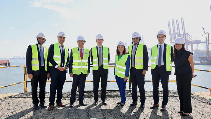 U.S. Ambassador to Sri Lanka Julie Chung in Colombo port