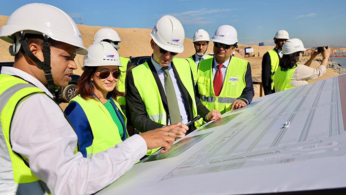 U.S. Ambassador to Sri Lanka Julie Chung in Colombo port