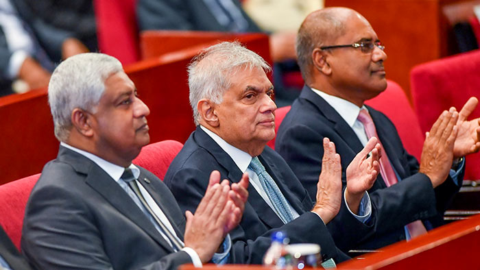 President Ranil Wickremesinghe with Minister Tiran Alles