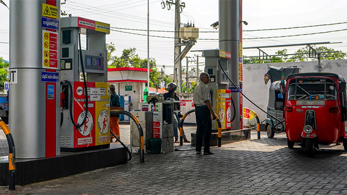 Fuel filling station in Sri Lanka