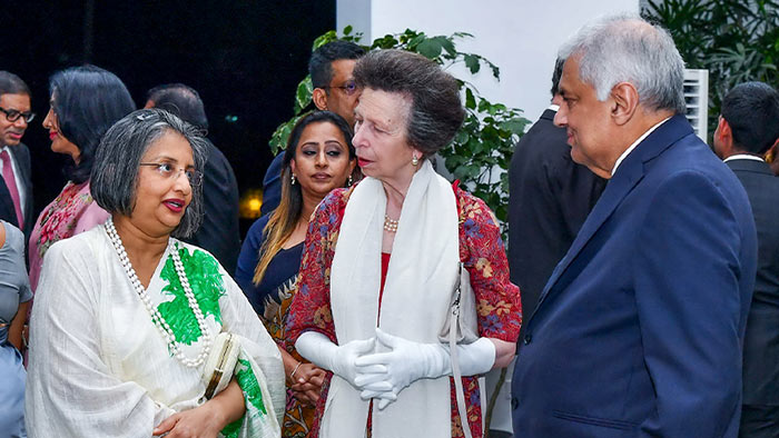Princess Anne meets Sri Lanka First Lady Maithree Wickremesinghe