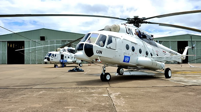 Sri Lanka Air Force helicopter in UN Mission