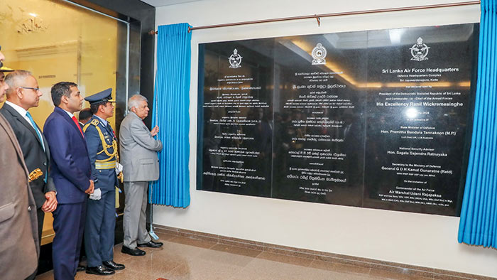 Sri Lanka President opens new Headquarters of Sri Lanka Air Force