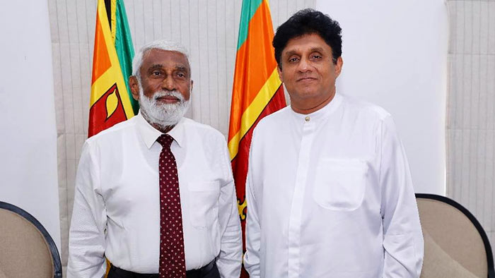 A photo taken with Sajith Premadasa when Daya Sandagiri joined Samagi Jana Balawega (SJB)