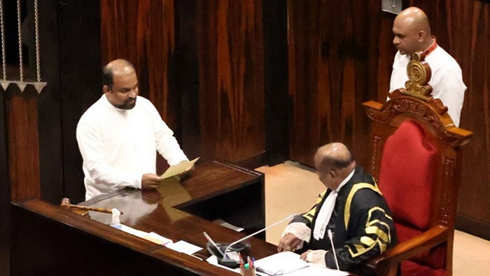 Jagath Priyankara sworn in as MP