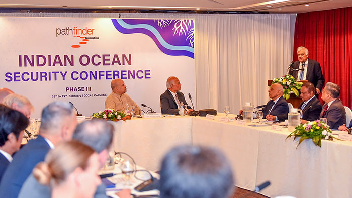 Sri Lankan President Ranil Wickremesinghe at Indian Ocean Security Conference