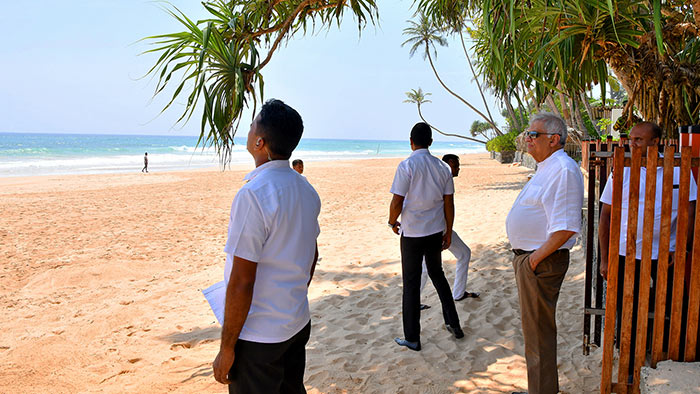 Sri Lanka President visits Tangalle and Galle to assess revival of tourism in South Coast