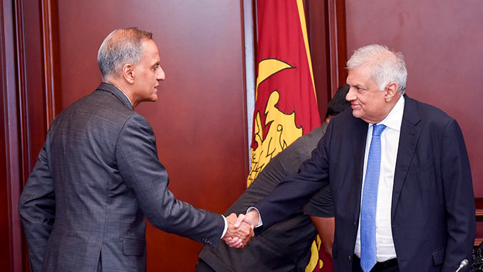 U.S. Deputy Secretary of State for Management and Resources, Richard Verma meets Sri Lankan President Ranil Wickremesinghe