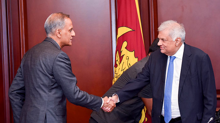 U.S. Deputy Secretary of State for Management and Resources, Richard Verma meets Sri Lankan President Ranil Wickremesinghe