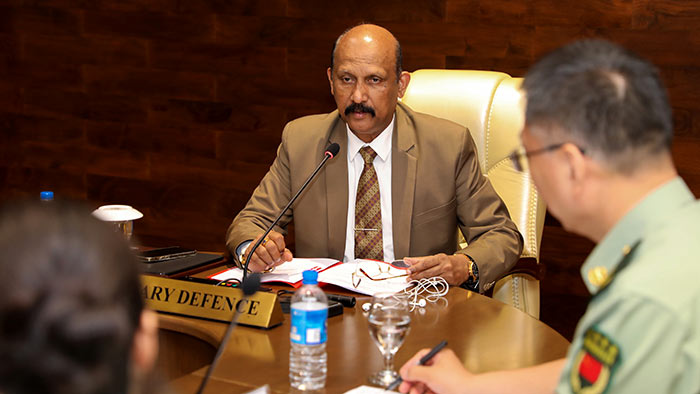 Chinese Major General Zhang Baoqun met Sri Lanka’s Defence Secretary, General Kamal Gunaratne