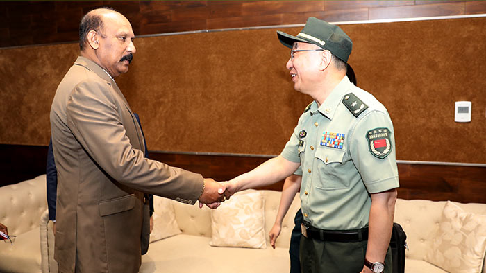 Chinese Major General Zhang Baoqun met Sri Lanka’s Defence Secretary, General Kamal Gunaratne