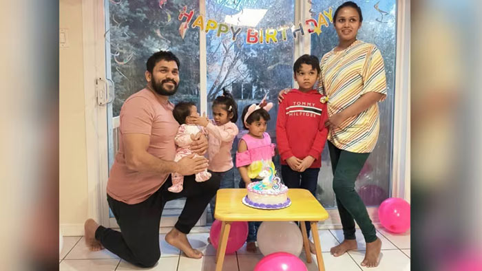 Dhanushka Wickramasinghe and family members in Ottawa Canada