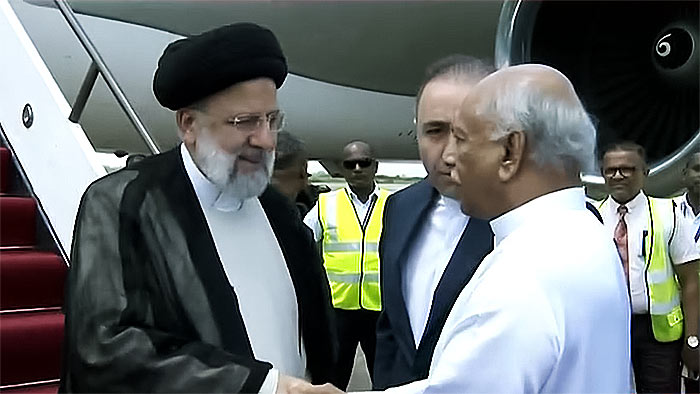 Iranian President Dr. Ebrahim Raisi arrives in Sri Lanka