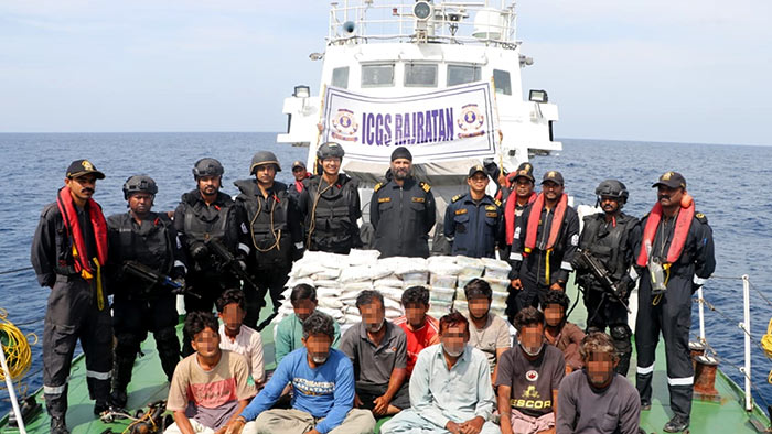 The Indian Coast Guard seized drugs worth Rs 600 crore from a Pakistani boat that was en route to Sri Lanka