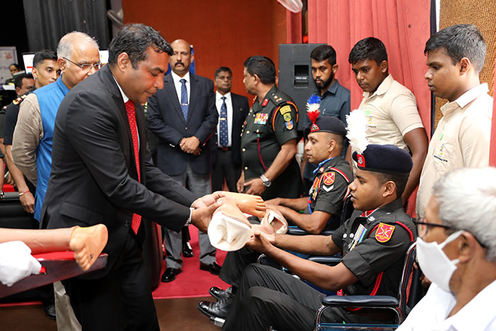 Prosthetic limb distribution ceremony held at Ranaviru Sevana in Ragama Sri Lanka