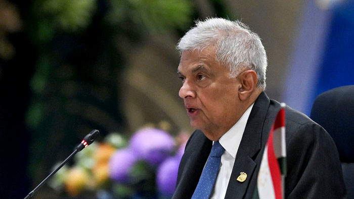 Sri Lankan President Ranil Wickremesinghe delivered a speech at the 10th World Water Forum held in Bali, Indonesia