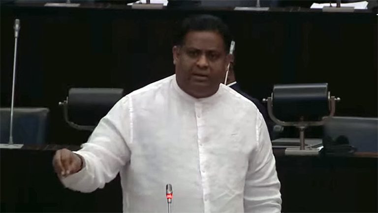 Arundika Fernando speaks in Parliament of Sri Lanka