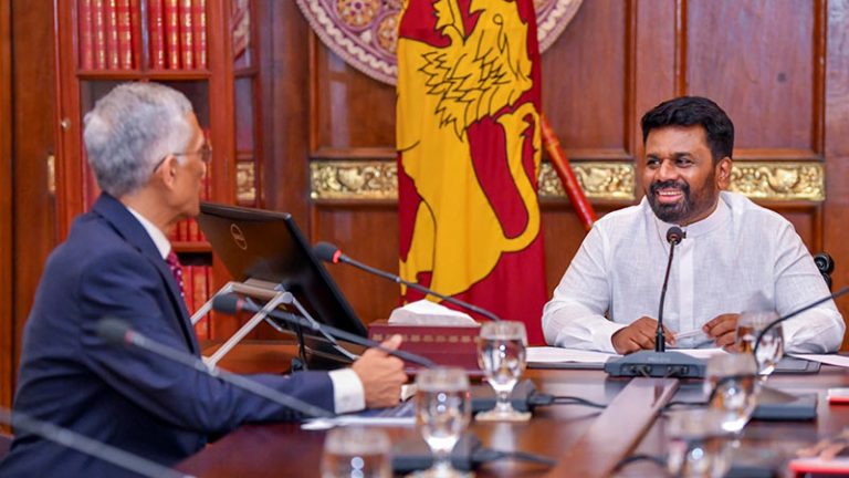 World Bank Executive Director Parameswaran Iyer with Sri Lankan President Anura Kumara Dissanayake