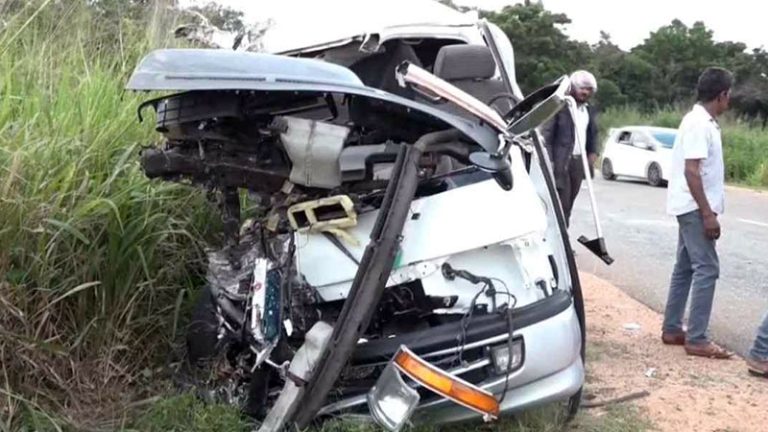 Two dead, 35 injured in Habarana bus-van collision