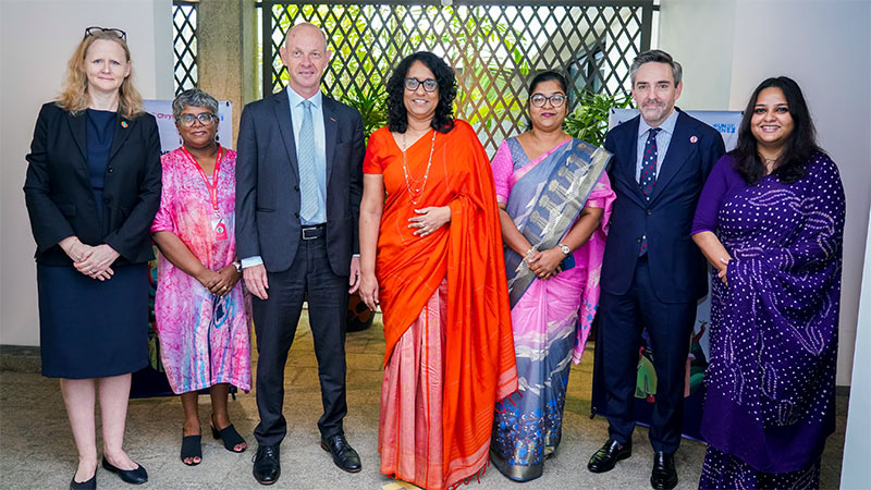 Sri Lankan Prime Minister Dr. Harini Amarasuriya at the THRIVE program with other delegates