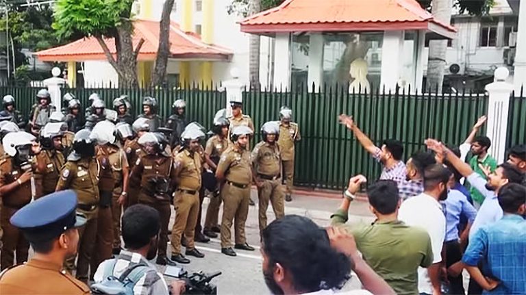 27 protesters arrested for defying court order during demonstration outside Sri Lanka's Health Ministry