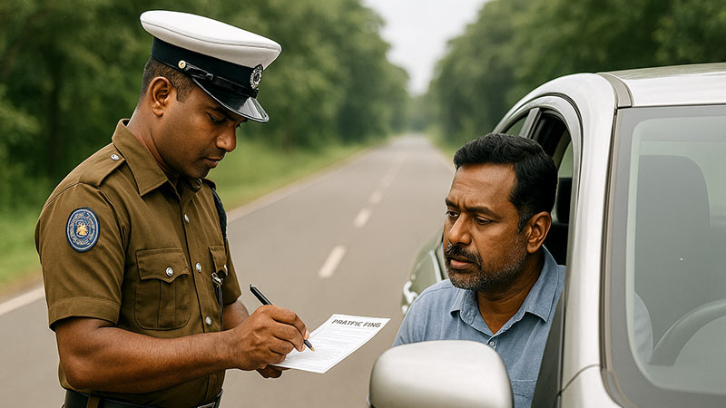 Motor traffic fine Sri Lanka Police