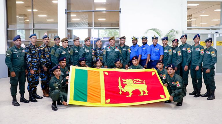 Sri Lankan Tri Forces humanitarian team returns after successful mission in Myanmar