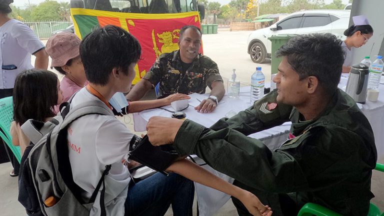 Sri Lankan Tri-Forces continue Humanitarian Mission in Myanmar