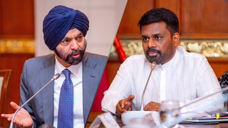President of the World Bank Group Ajay Banga and Sri Lankan President Anura Kumara Dissanayake