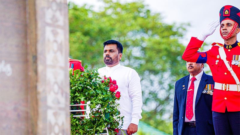 Sri Lankan President Anura Kumara Dissanayake attending the 16th National War Heroes Remembrance Ceremony