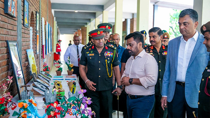 Sri Lankan President Anura Kumara Dissanayake visiting war veterans at Mihindu Seth Medura convalescent home in Attidiya
