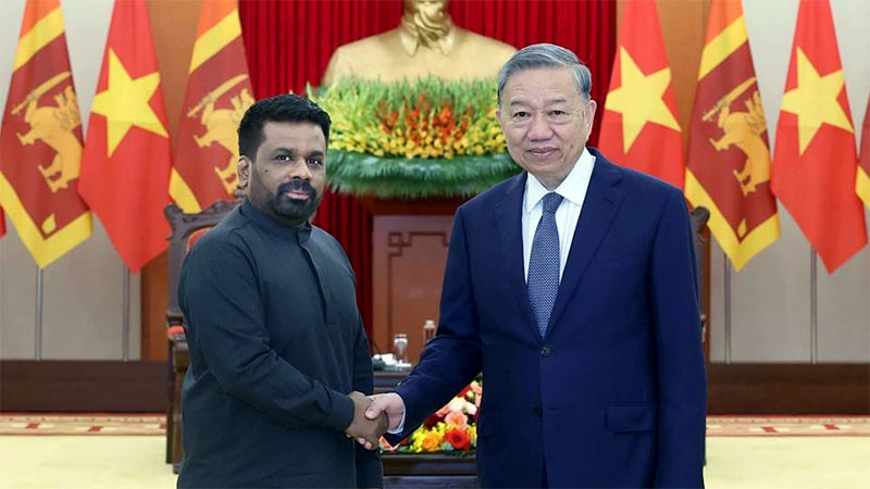 Sri Lanka President Anura Kumara Dissanayake meeting CPV General Secretary Tô Lâm in Vietnam
