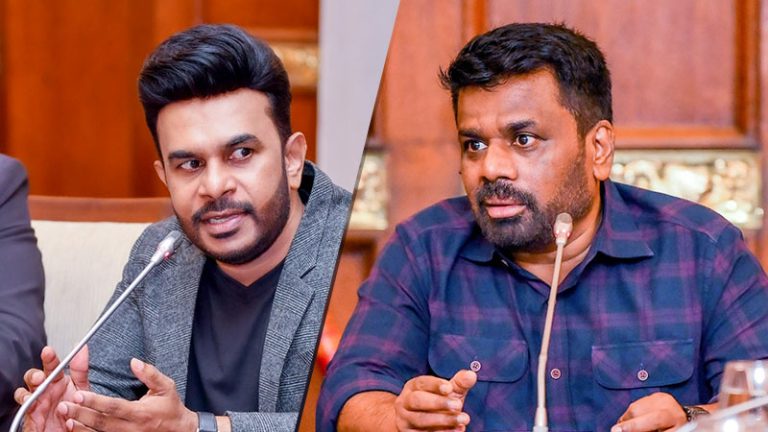 Singer Roshan Fernando with Sri Lankan President Anura Kumara Dissanayake