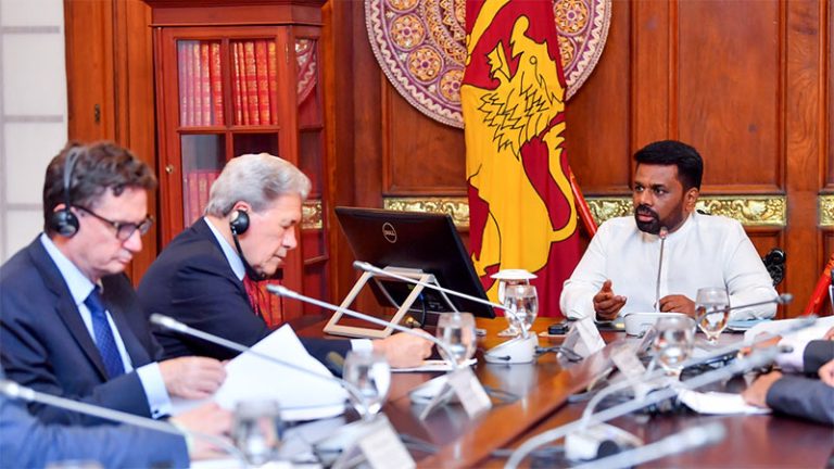 New Zealand Deputy Prime Minister Winston Peters meets Sri Lanka President Anura Kumara Dissanayake in Colombo