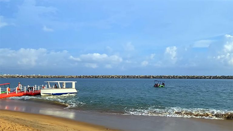 Colombo Port City's artificial beach