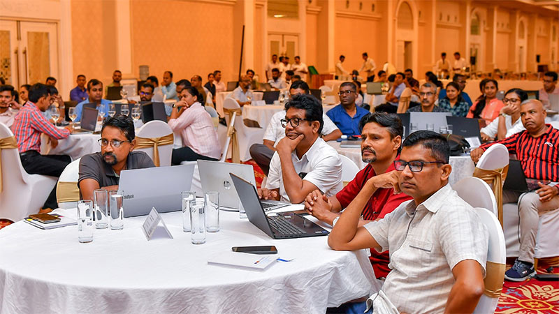 Government officials during the AI workshop at Temple Trees in Colombo, Sri Lanka