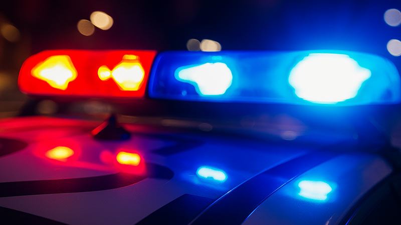 Police car lights