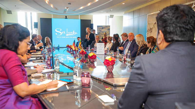 Sri Lanka President Anura Kumara Dissanayake in discussion with German tourism representatives in Berlin