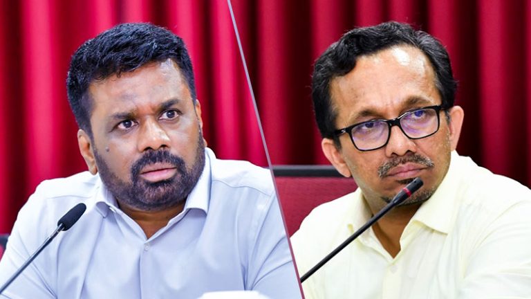 Sri Lankan President Anura Kumara Dissanayake and Minister Sunil Handunnetti