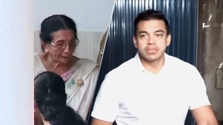 Yoshitha Rajapaksa and his aunt Daisy Forrest Wickremesinghe, also known as 'Daisy Achchi'