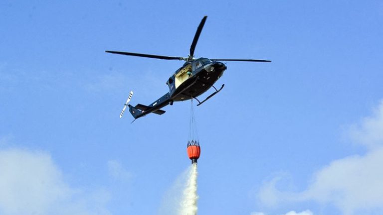 Sri Lanka Air Force deploys Bell 412 to battle Raththanagolla forest fire