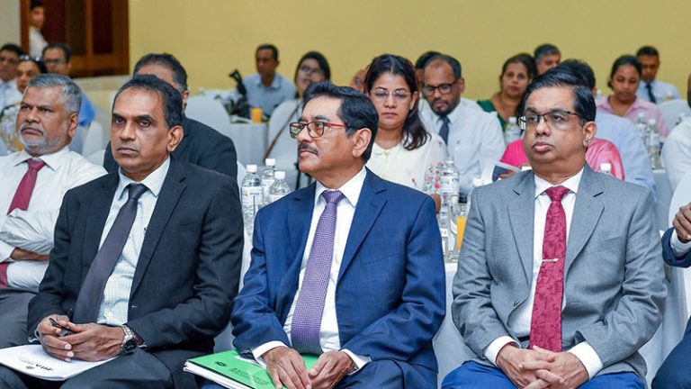 Governor of the Central Bank of Sri Lanka Dr. Nandalal Weerasinghe with Secretary to the Sri Lanka President Dr. Nandika Sanath Kumanayake