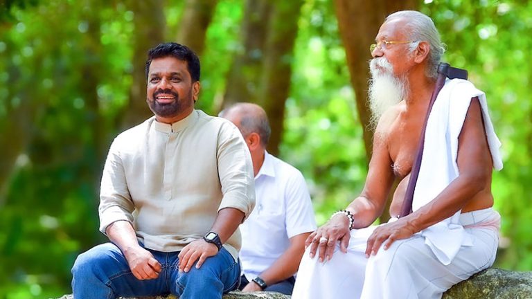 Sri Lanka President Anura Kumara Dissanayake in a discussion with Uruwarige Wannila Aththo