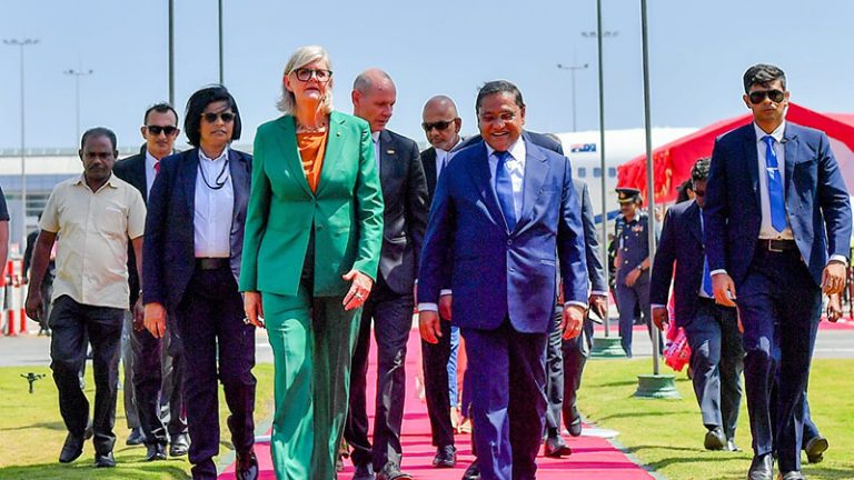 Australian Governor-General Samantha Mostyn arrives in Sri Lanka