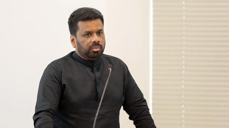 Sri Lanka President Anura Kumara Dissanayake addressing the Japan–Sri Lanka Business Forum in Tokyo