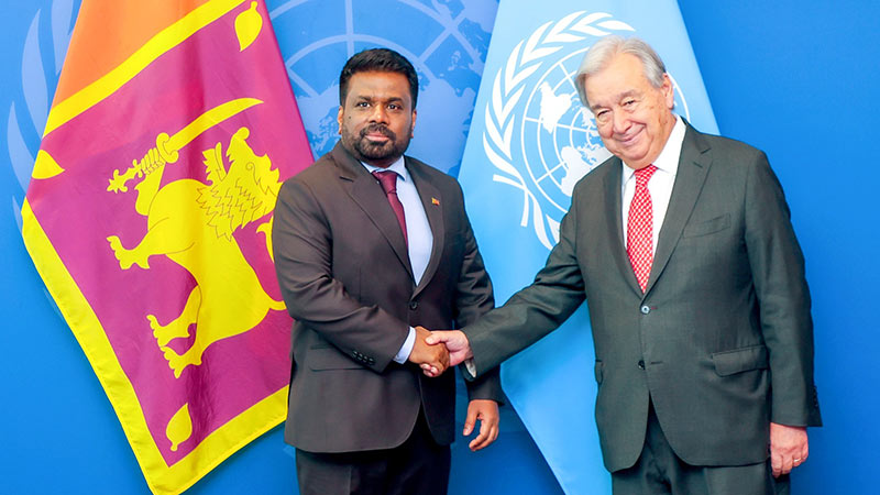 Sri Lanka President Anura Kumara Dissanayake meets UN Secretary-General António Guterres