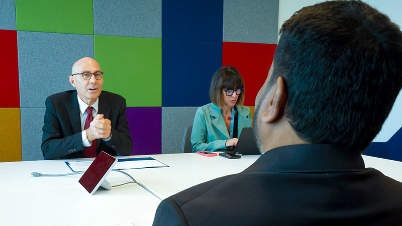 Sri Lanka President Anura Kumara Dissanayake in discussion with UN High Commissioner for Human Rights Volker Türk at the UN Secretariat in New York